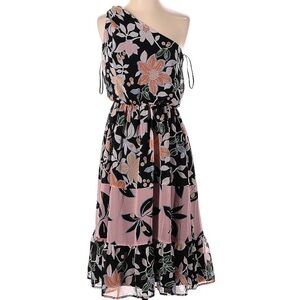 ANN TAYLOR LOFT Floral Motif One Shoulder Dress. Size S. Like New. (7/8/24)